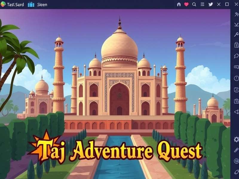 Solving puzzles in the Taj Mahal courtyard Taj Adventure Quest Gameplay